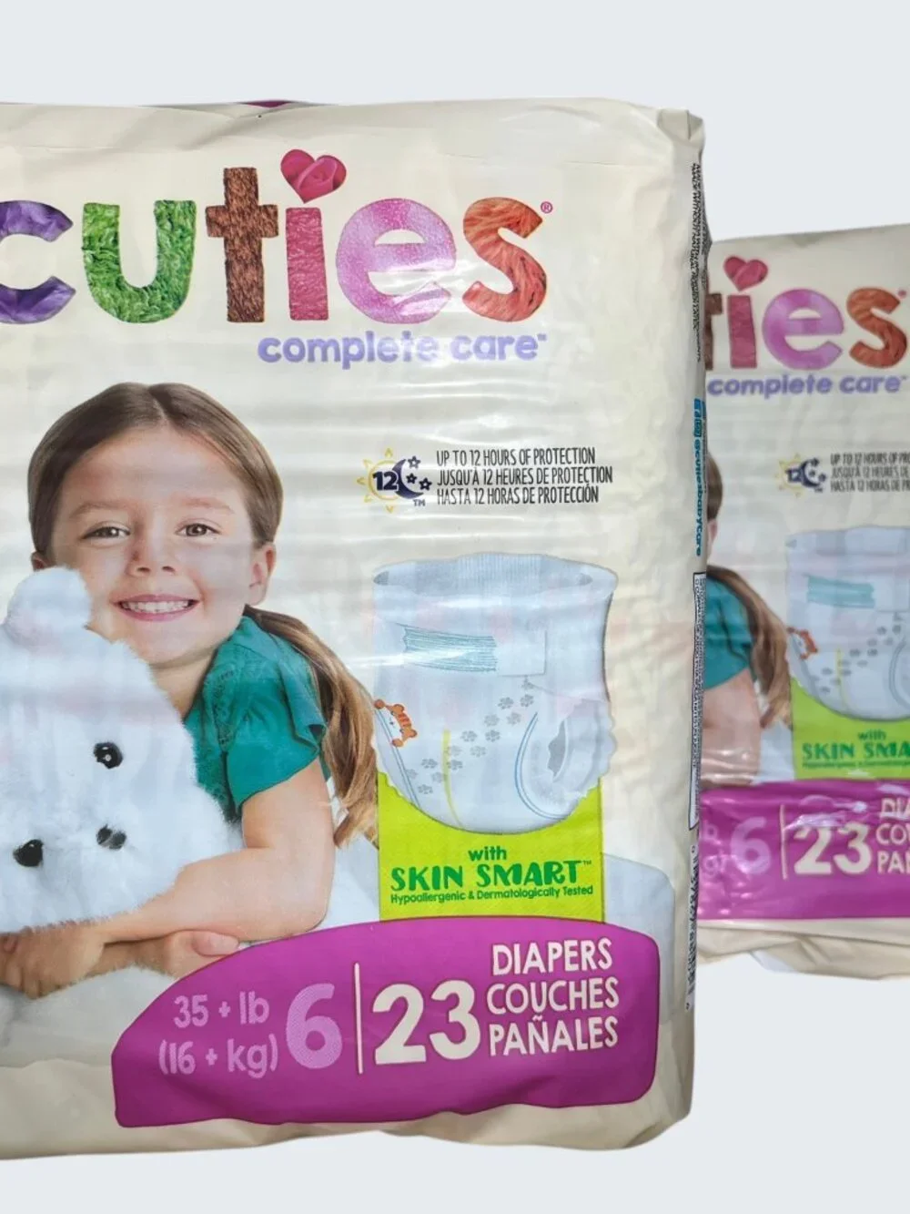 Cuties Complete Care Diapers Size 6 (35+ lbs) 2 Packs 46 Total New Sealed